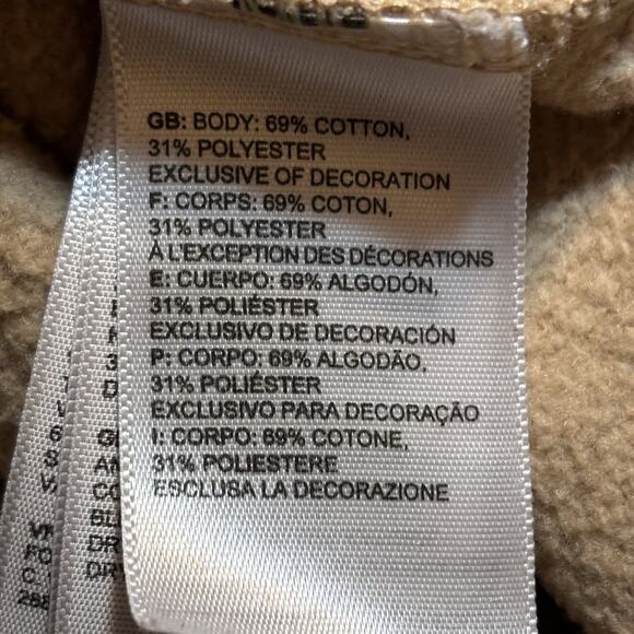 North Face Men's Large Box NSE Pullover Hoodie Never Stop Exploring Tan Beige - Picture 5 of 10